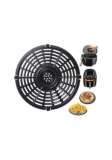 Air Fryer Yedek Izgara Tavası Power Air Fryer Crisper Plakası, B Siyah