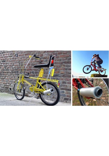 Suntek Bisiklet Turbo Ses Efektli Yuvarlak Susturucu Egzoz Gümüş