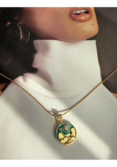 Doğan Güneş Paslanmaz Çelik Kararmaz Kadın Kolye Modern Ve Şık Altın