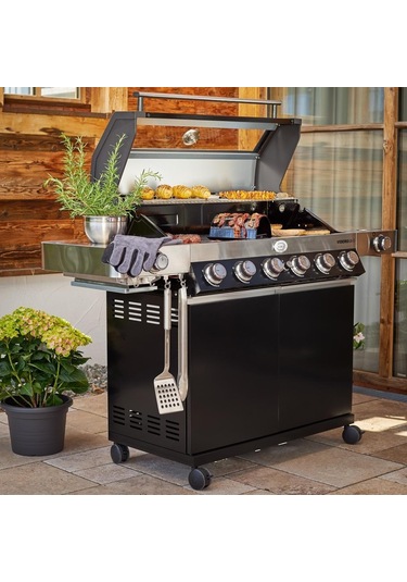Rösle Videro G6-S Vario Siyah Gazlı Barbekü  İstasyonu Gri - Siyah