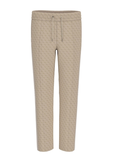 Guess Erkek Parimo Regular Fit Monogram Desenli Aktif Eşofman Altı - Bej Çok Renkli