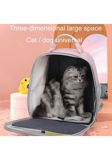 Evcil Hayvanlar Renkli Çift Omuz Çantası Kediler Ve Köpekler Kapsül Sırt Çantaları Taşıma Gezisi Model 6 Mavi