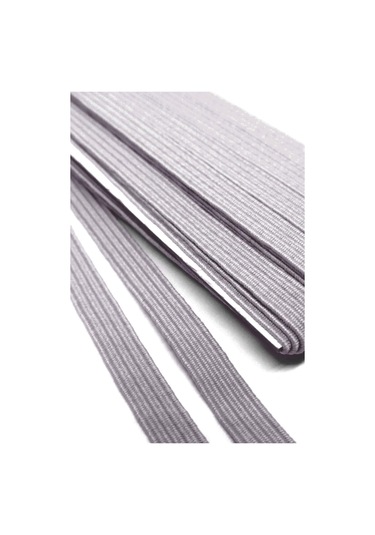 Gri 6 Mm 5 Mt Dayanıklı Sert Yassı Elastik Şerit Lastik