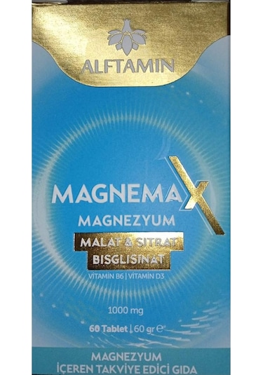 Alftamin Magnemax Magnezyum 1000 Mg 60 Tablet