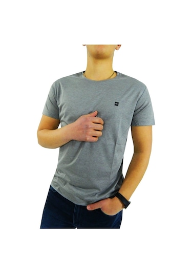 Naykı Erkek Sıfır Yaka Petek Süprem T-Shirt 2124 Bgl-St01016