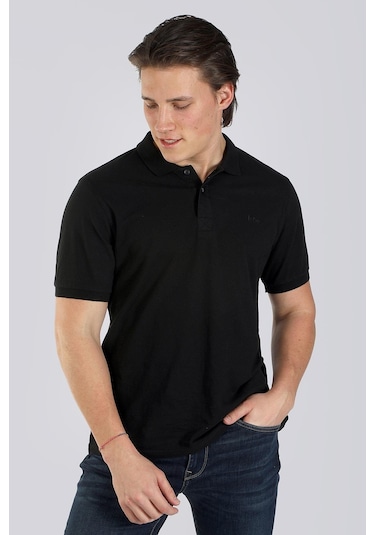 Lee Cooper Twıns 1 Erkek Pike Polo Yaka T-Shırt Siyah-17956-Siyah