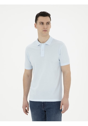 Pierre Cardin Erkek Buz Mavisi Tişört Basic 50280754-vr095 Buz Mavi