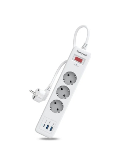 Honeywell Akım Korumalı Priz 3lü 1xtype-c 2xusb-a Hc000037