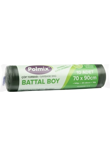 Polmix Standart Battal Boy Çöp Torbası 24 Adet Siyah 70 x 90 CM