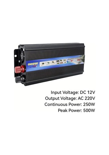 Xuweiwei 12v 500w 1000w 2000w Tepe Güç İnvertörü Dc 12v Ac 220v Taşınabilir Araç Şarj Cihazı Voltaj Dönüştürücü Kamp Seyahat Karavan İnvertörü Eu Fişli