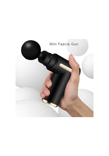 Fochsia Black Taşınabilir Derin Doku Masaj Tabancası Yüksek Tork Motoru 6 Hız 4 Başlık Usb Şarj Altın