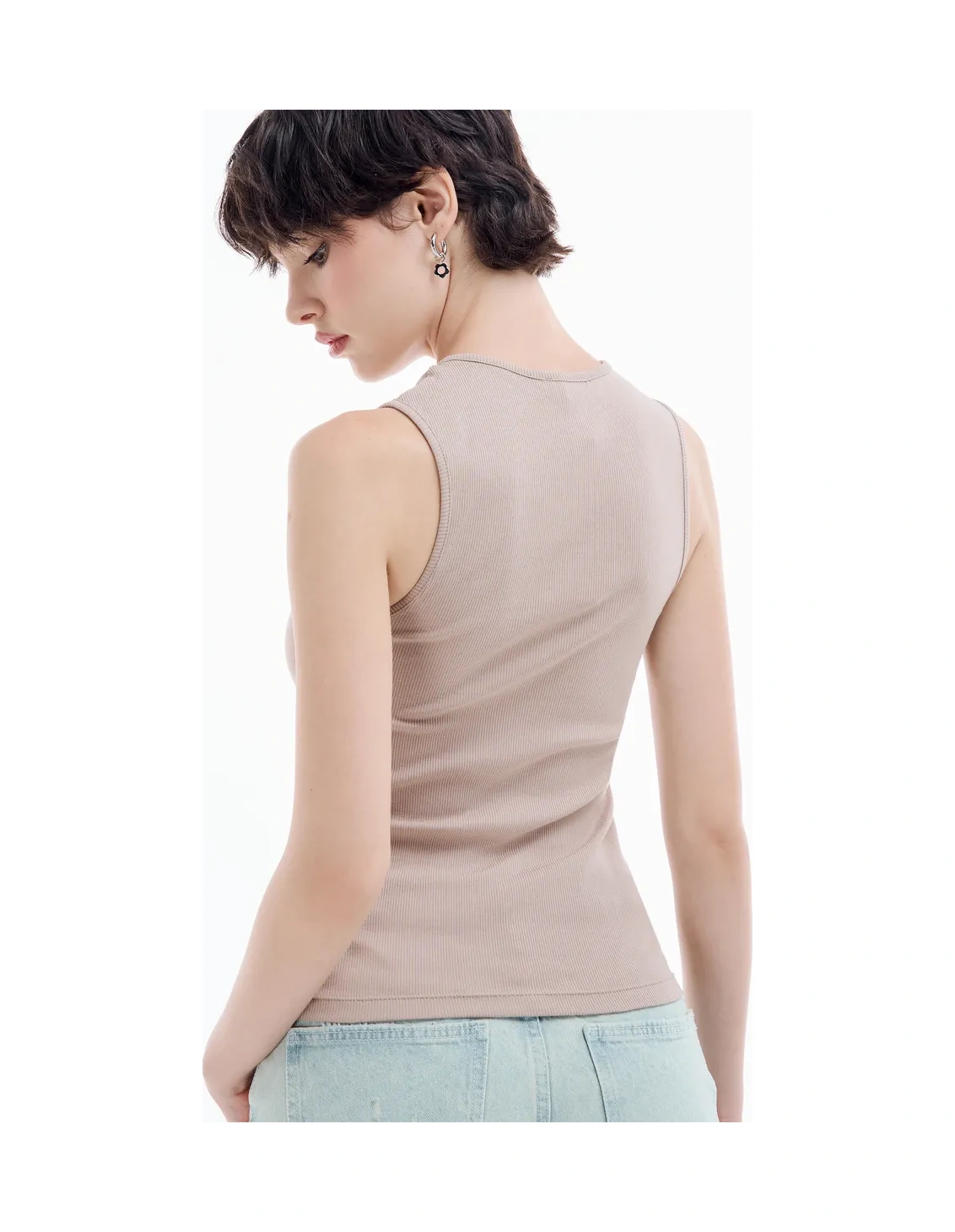 Tvoe Geniş Askılı Çizgili Atlet 436014745 Bej