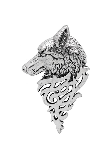 Homyl Retro Erkek Kadın Yaka Sopa Pin Broş Rozeti Kravat Gümüş