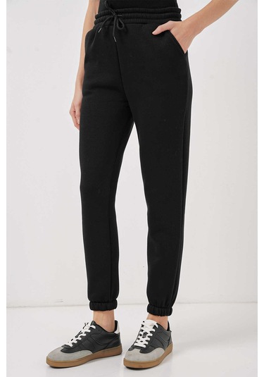 Gabria Paça Lastikli Eşofman Altı Siyah