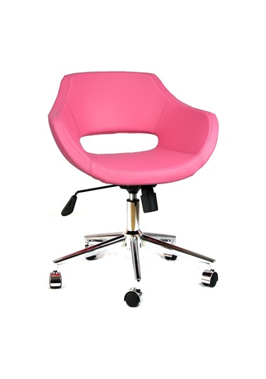 Mobilyakeyfi Bürocci Viva Metal Ayaklı Çalışma Koltuğu-Pembe-2021A0120