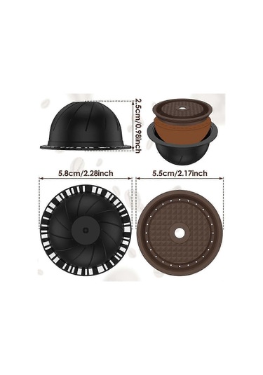 Makine İçin 2 Silikon Kapaklı, 1 Kaşıklı Ve Fırçalı, 2 Adet Yeniden Kullanılabilir Vertuo Kapsül, Kahve Kapsülü 230m Db Diğer