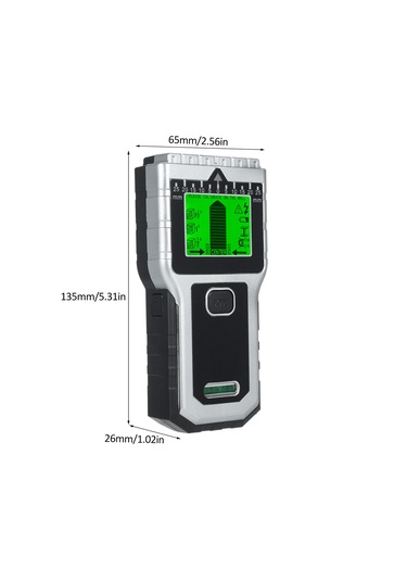 Vkemall T30 Duvar Dedektörü: Çelik/metal/ağaç/tel Tespiti, 5 Mod, 38mm/60mm/51mm Derinlik, Lcd Ekran, Seviye Ve Cetvel Özelliği, Pil İle