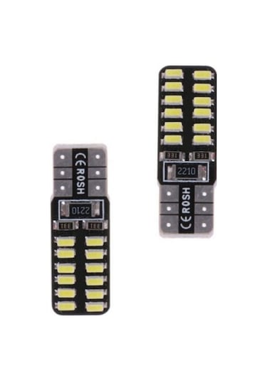 T10 Dipsiz W5W Canbus 24 Ledli Beyaz Park Plaka Ampulü (2 Adet)