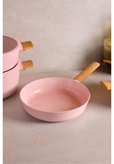 Danish Cook Pink İndüksiyon Tabanlı 7 Parça Tencere Seti Pembe