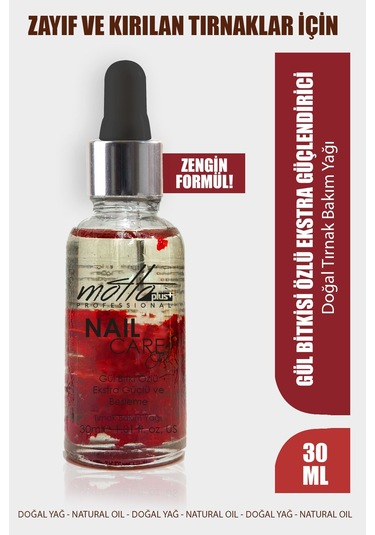 Motto Plus Professional Gül Özlü Ekstra Güçlendirici Ve Kırılma Önleyici Doğal Tırnak Bakım Yağı 30ml