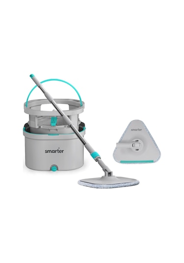 Smarter Aqua Max Ve Üçgen Aparat Temiz & Kirli Suyu Ayırma Temizlik Seti Mop Paspas Cam Sileceği