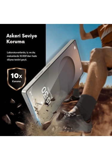 Safeus Tam Kaplayan Parmak İzi Bırakmayan Safir Ekran Koruyucu Cam , Samsung S25 Plus İle Uyumlu