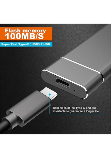 Xiyyadms 6tb Harici Sabit Disk, Usb 3.0 Type-c Arayüzü, Exfat Formatı, Ps4/xbox Uyumlu, Abs Malzeme, Siyah 64gb Genişletme