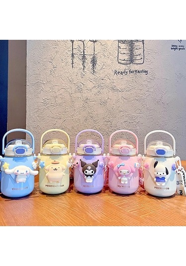 Elmpaly Sanrio Kuromi Termos Bardak 700ml, 316 Paslanmaz A5, Cinamoroll Design/ Çok Renkli