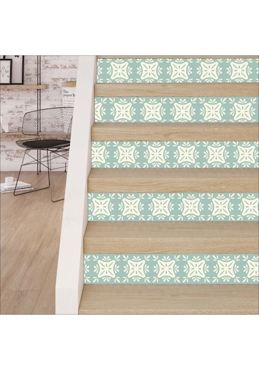 Merdiven Sticker Folyo Kaplama  5 Adet (18Cm X 120Cm) Mint Yeşili