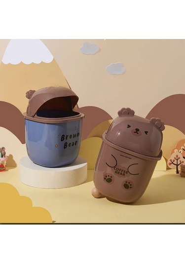 Darvish Tm Çöp Kovası, Masaüstü, Çocuklar İçin Masa Üstü Çöp Kutusu 247261530 Mavi