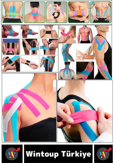 Premium Hızlı Etki Kas Bel Bacak Kol Boyun Sırt Omuz Karın Kalça Spor 5 Metre Isı Ağrı Bandı Siyah