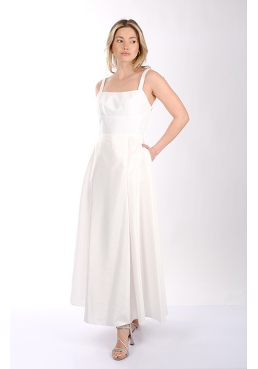 Abiye Elbise Dori 00kb7092 Beyaz