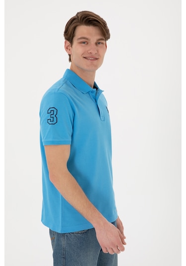 U.S. Polo Assn. Erkek Slim Fit Polo Yaka Turkuaz Basic Tişört 50305929-VR093 U.S. Polo Assn. Erkek Slim Fit Polo Yaka Turkuaz Basic Tişört 50305929-VR093