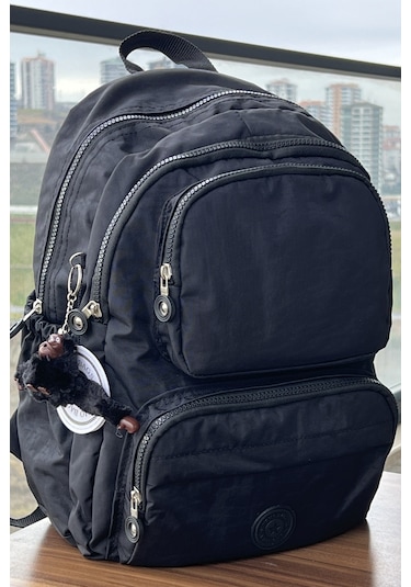 Nemo Group Siyah Sırt Çantası Krinkıl Kumaş Suya Dayanıklı Siyah