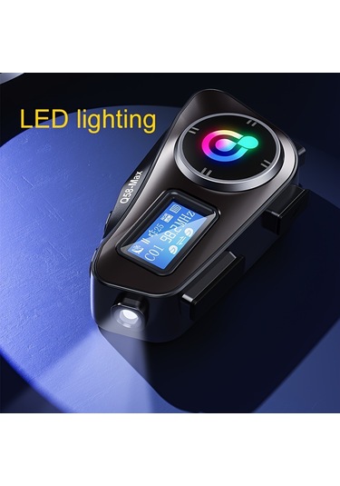 Q58-max Motosiklet Kask谋 Toz Ge莽irmez Telsiz Kulakl谋k Lcd Ekran M眉zik Payla艧谋m谋 Ve El Feneri 2 Yolcu 500m Telsiz