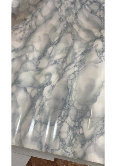 67cm X 10 Metre 1 Adet Yapışkanlı Rulo Mermer Desenli Görünümlü Mutfak Duvar Kaplama Folyosu Kağıdı