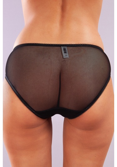 Golshan Gaspara Mini Slip, Kadın Güpürlü Tüllü Siyah Normal Kesim Külot Çok Renkli