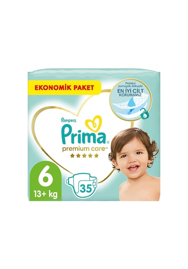 Prima Premium Care Bebek Bezi 6 Beden 13+ KG Ekonomik Paket 35 Adet