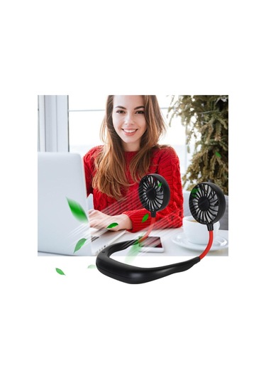 Soulader Taşınabilir Şarj Edilebilir Boyun Fanı, Çift Başlıklı Kişisel Klima, Kolay Taşınabilir Mini Fan, Hafif Ve Konforlu