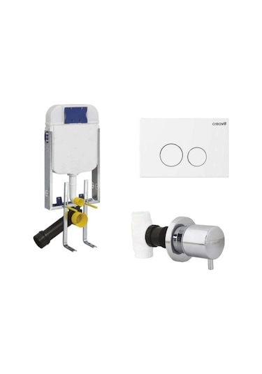 Creavit Beyaz Gömme Rezervuar Seti - 2 Beyaz