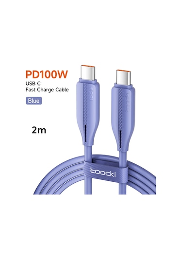 Toocki Toocki Usb C Kablo 100w Pd Hızlı Şarj Kablosu Macbook Samsung Uyumlu Huawei Xiaomi Realme İçinblack 1 Metre