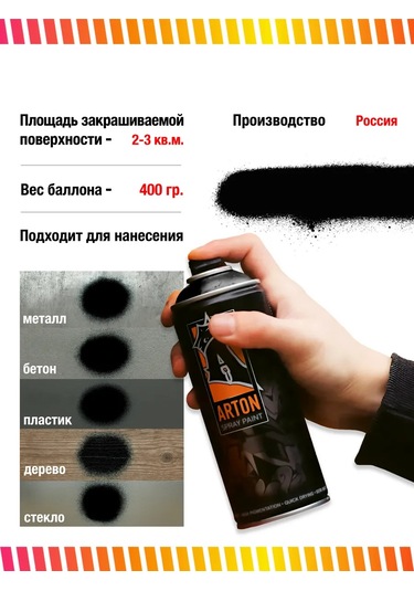 Arton Arton 520 Ml Siyah Parlak Sprey Boya 103368889