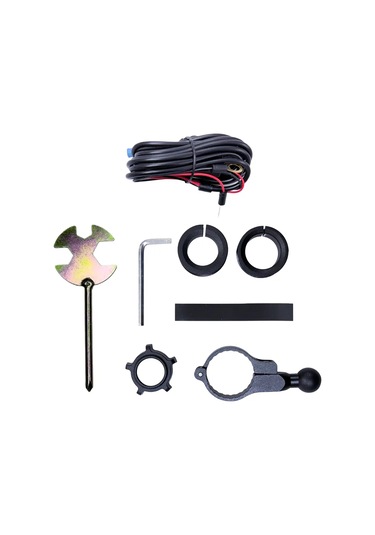 Caretech Ct-m11 Telefon Tutucu Titreşim Önleyicili Motosiklet Gidon Ayna Montajlı Type-c Hızlı Şarj Siyah