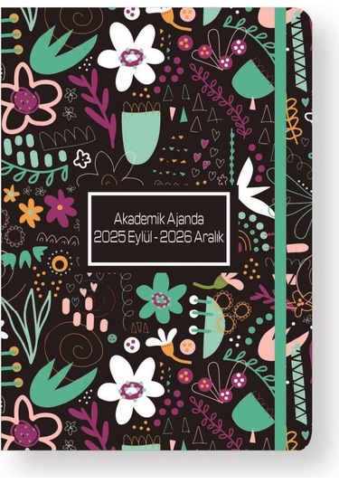 Lizy 2025 Eylül - 2026 Aralık Ciltli Akademik Ajanda Tasarım-5 Yeşil