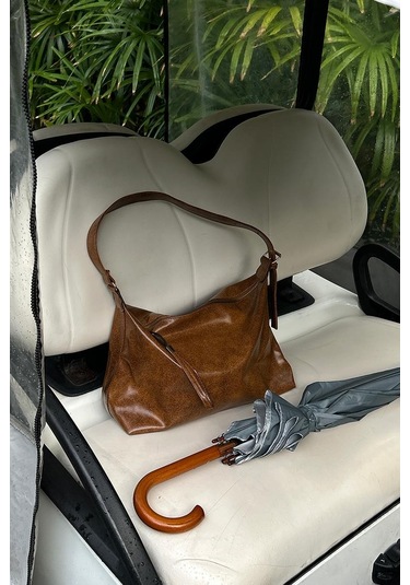 Gabrielle Salaş Omuz Çantası Taba Taba