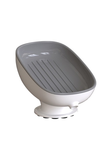 Mufunye Duvar Montajlı Sabun Tutucu, Delme Yok, Süper Sıçrama Pervane, Su Akışlı Tasarım, Banyo Dolapı, Gri, 120 Adet Paket Diğer