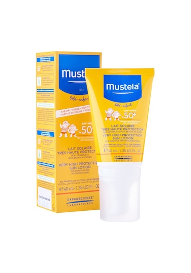 Mustela SPF50+ Çok Yüksek Korumalı Bebek Güneş Losyonu 40 ML
