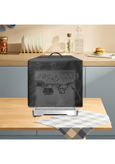 Dolıty Kahve Makinesi Toz Kapağı, Tezgah Üstü Cihazlar Için Siyah