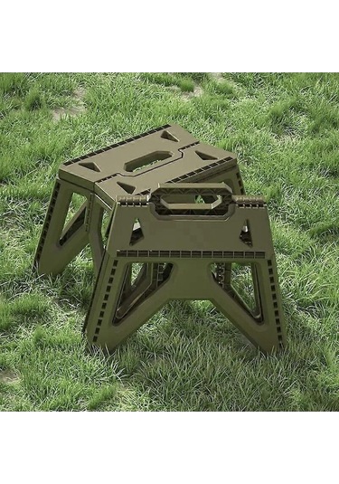 Bloomnest Yeni Taşınabilir Açık Katlanır Kamp Sandalyesi, Yüksek Yük Taşıyıcı, Güçlendirilmiş Pp Plastik, Üçgen Tabure, Ordu Yeşili, Katlanır, Yem Tepsisi, Lamba Tutucu, Sırt Destekli Haki