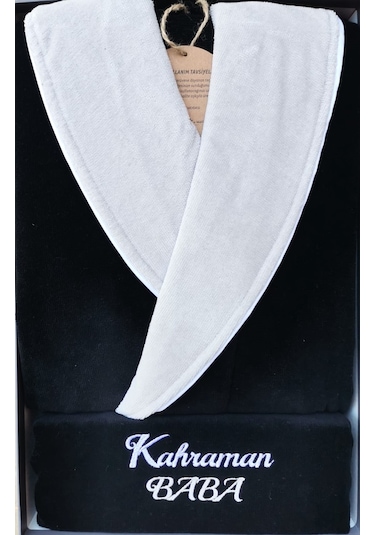 Kahraman Baba Siyah Bornoz Seti Xl Siyah
